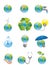 Green earth icons
