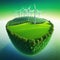 The green earth with windmills showcasing a sustainable Efficient alternative to Combatting climate