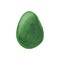 Green easter egg isolated on white background. Watercolor gouache hand drawn illustration. Happy easter holiday