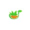 Green eat and healthy logo