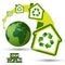Green Eco House with recycling symbol from Green W