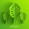 Green eco neture tree vector illustration