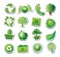 Green ecological icons