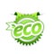 Green ecology badge.