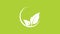 Green Ecology Leaf Logo Template - Green Fresh Health Eco Logotype Organic Food Natural Health Care