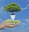 Green ecology and saving energy concept