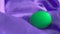 Green Egg On Violet Canvas