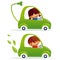 Green electric car & green car