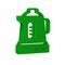 Green Electric kettle icon isolated on transparent background. Teapot icon.