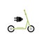 Green Electric scooter symbol, Scooter icon