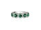 Green emerald anniversary band ring