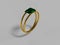 Green emerald golden ring