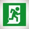 Green Emergency Exit Sign with running human figure