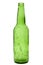 Green empty beer bottle