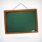 Green empty chalkboard