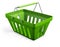 Green empty shop basket