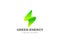 Green Energy Flash Logo vector. Thunderbolt Power