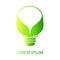 Green energy icon with plant bulb templates. Green concept. Safe idea. Eco-friendly concept