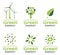 Green energy logo set