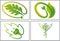 Green energy logos