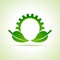 Green energy part icon design concept