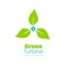 Green energy turbine conceptual logo