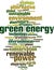 Green energy word cloud