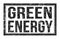 GREEN ENERGY, words on black rectangle stamp sign