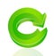 Green environmental arrow recycle vector logo