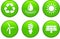 Green Environmental Buttons