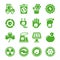 Green environmental icons