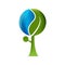 Green Environmentally Eco Friendly Renewable symbol ecology logo design vector illustration