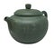 Green Ñeramic isolated old-fashioned teapot for tea ceremony