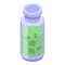 Green essential oils icon, isometric style