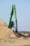 Green excavator