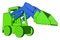 Green excavator toy, illustration, vector