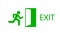 Green exit emergency sign