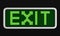 Green exit sign