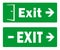 Green Exit Sign Template Designs - Emergency Exit - Pack of Two Vectors