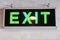 GREEN EXIT SIGNAGE SIGN NEONBOX ON WALL