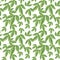 Green exotic passion fruit leaves seamless pattern, watercolor illustration