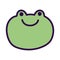 Green face frog farm cartoon animal