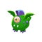 Green Fantastic Friendly Pet Dragon With One Eye Fantasy Imaginary Monster Collection