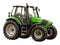 Green farm tractor