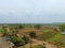 Green farmlands spread across till the blue horizons on the outskirts of Bangalore