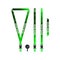 Green Feather Lanyard Template for All Company