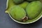 Green feijoa fruit