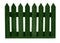 Green fence panel isolated over white