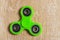 Green fidget spinner toy