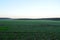 Green field, hills, forrest and blue sky